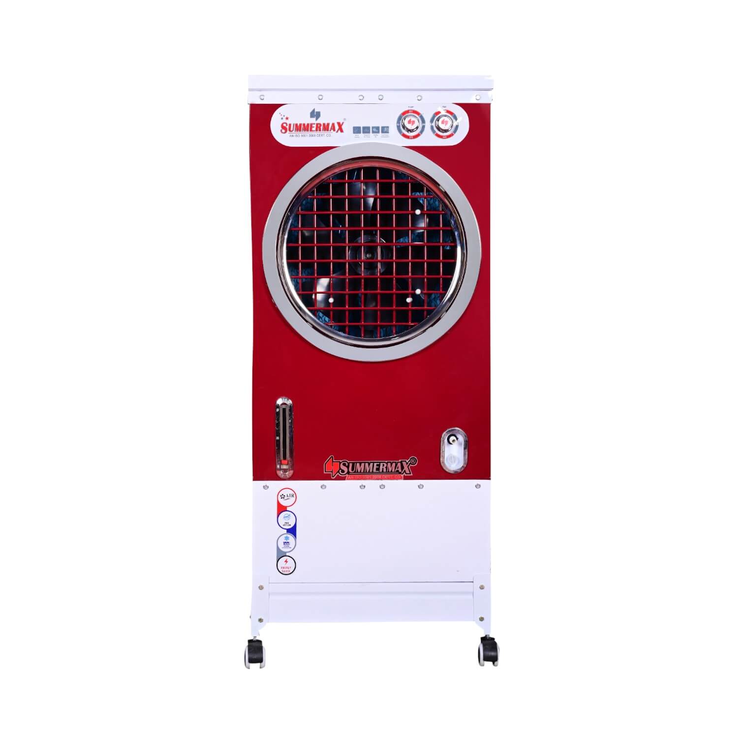 Cosmo Chrome Honey Comb 60 Litres Desert cooler (White, Red)